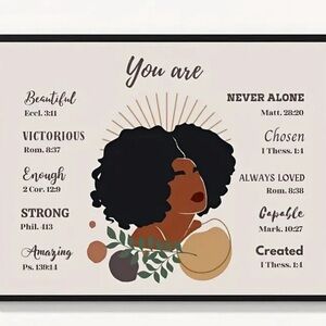 Beautiful and Inspirational Afrocentric Wall Art - Perfect for home & office  💗